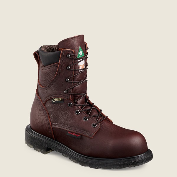 Red Wing Safety Boots Burgundy - Mens Supersole® 2.0 - 8-inch Insulated Waterproof Csa Toe - 3851-NF